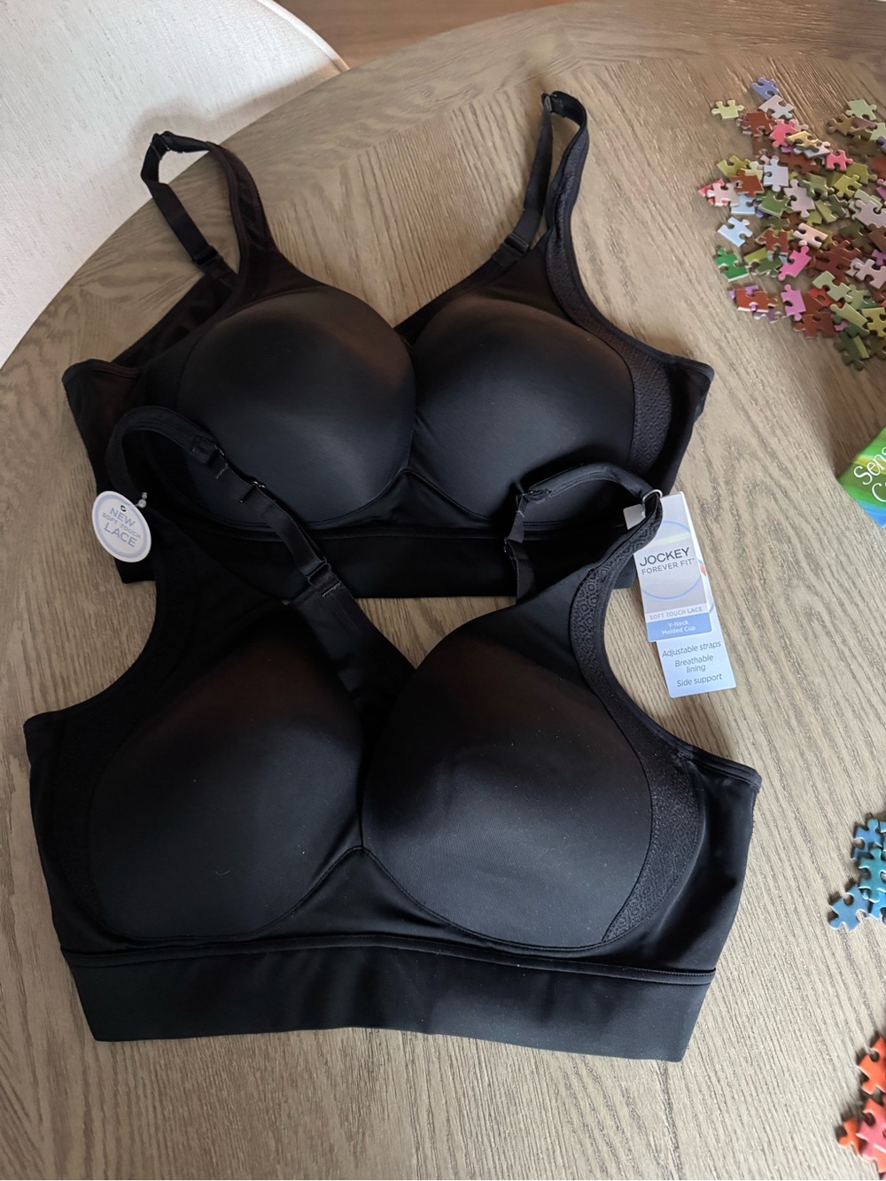 Jockey Women's Black T-Shirt Bra Set - XXL